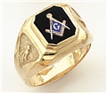 Masonic Ring Framed Square Stone with S &C