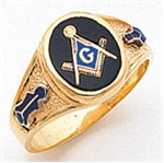 Master Mason ring Round stone with S&C and 