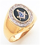 Master Mason ring Round stone with S&C and 