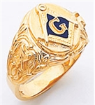 Master Mason ring round face with large S&C and 