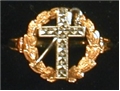 White Shrine Ring 14K Gold Size 7 Only