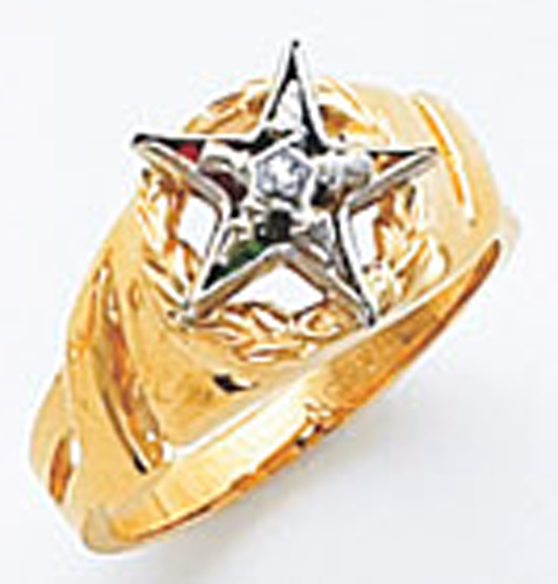 Past Matron White oval top ring