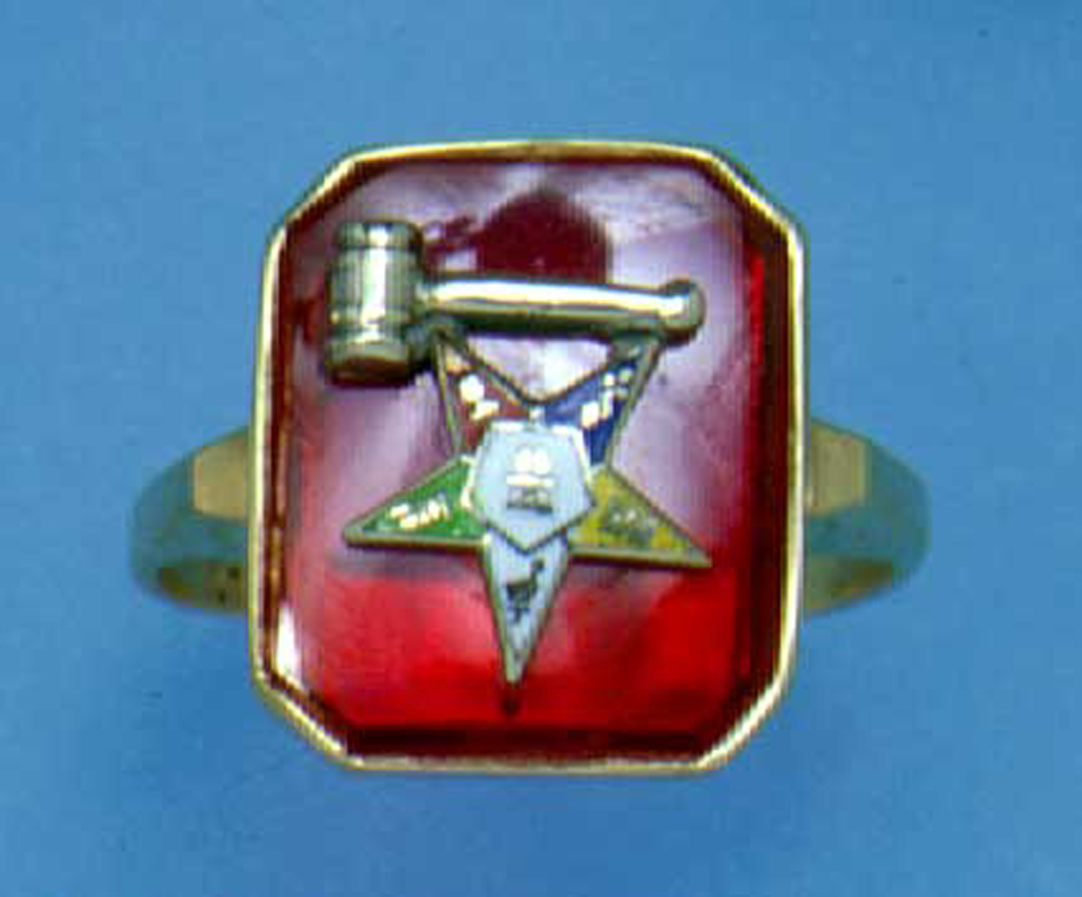 Past Matron Red stone ring