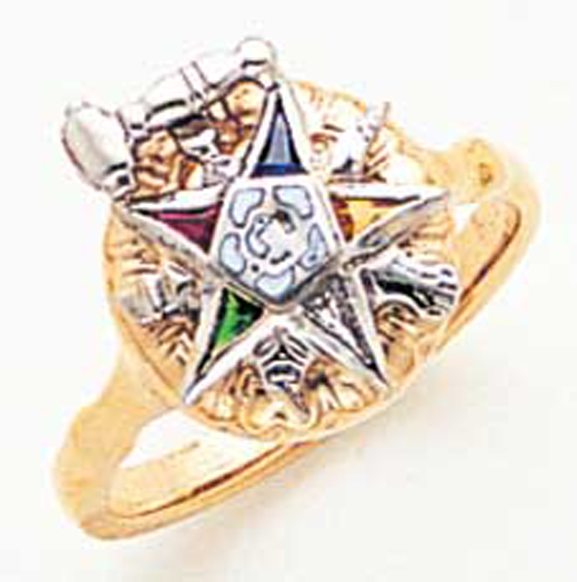 O.E.S. Star or Star with gavel ring