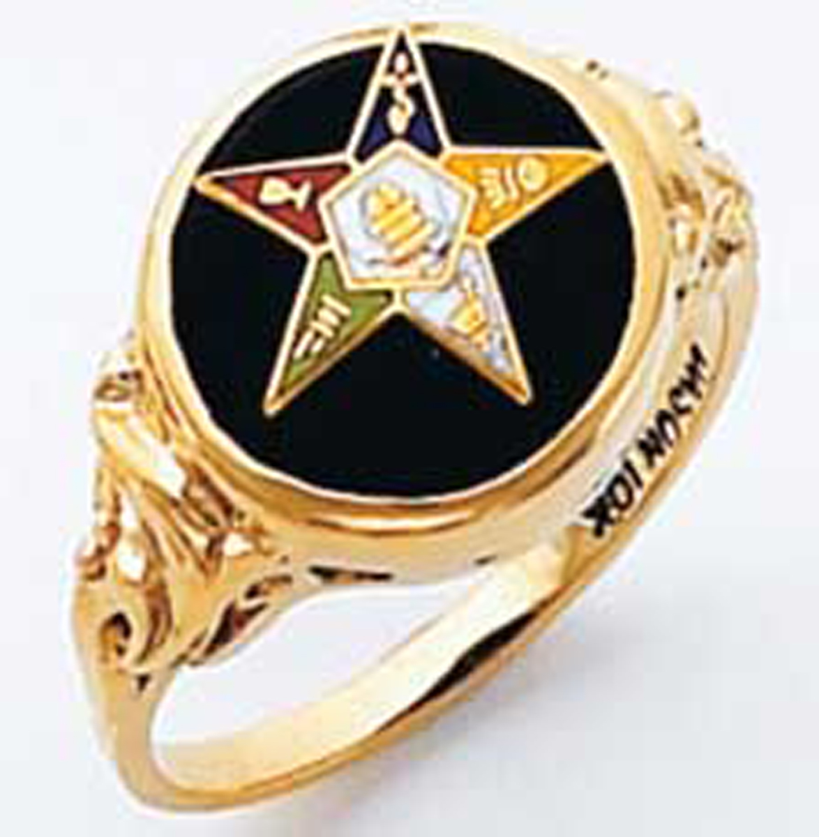 O.E.S. Black Onyx Member's ring