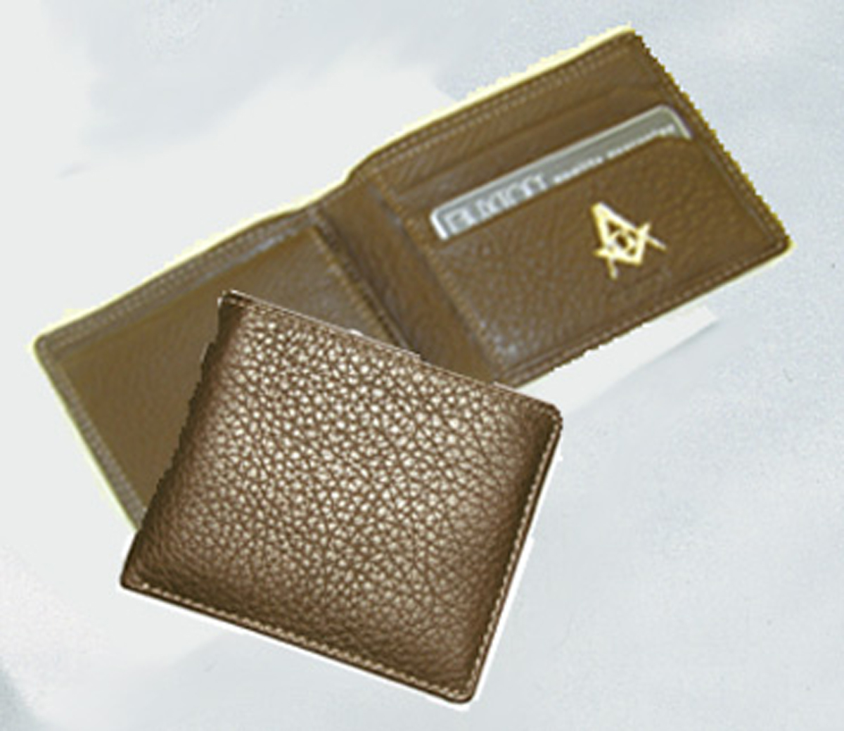 Credit Card Billfold ( Brown) w/ initials only