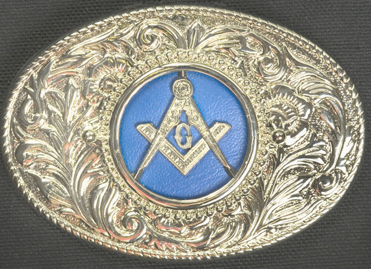 Masonic Belt Buckle (silver tone)