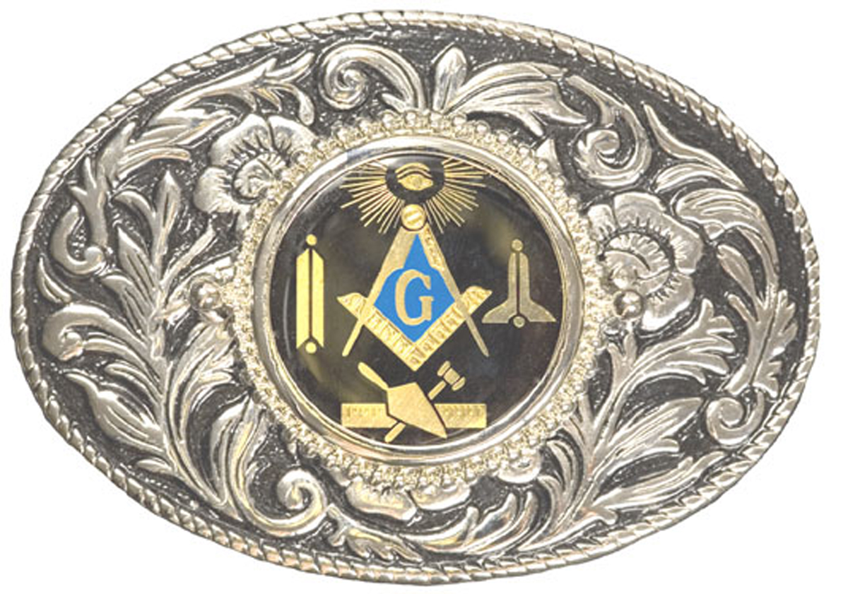 Masonic belt buckle Oval