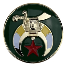 Shrine Auto Emblem with Green Background