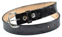 Masonic Leather Belt