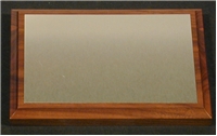 Meritorious Certificate 5' x 7" Solid Walnut brushed silver plate
