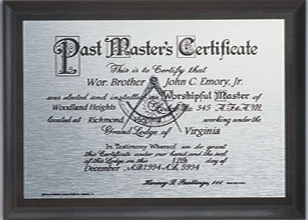 Meritorious Certificate 5 x 7" Cherry Laminated