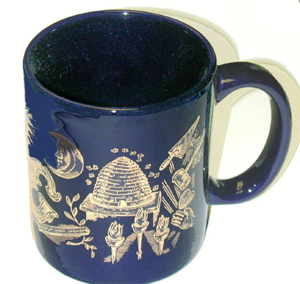14 Symbols Masonic Cobalt Blue mug