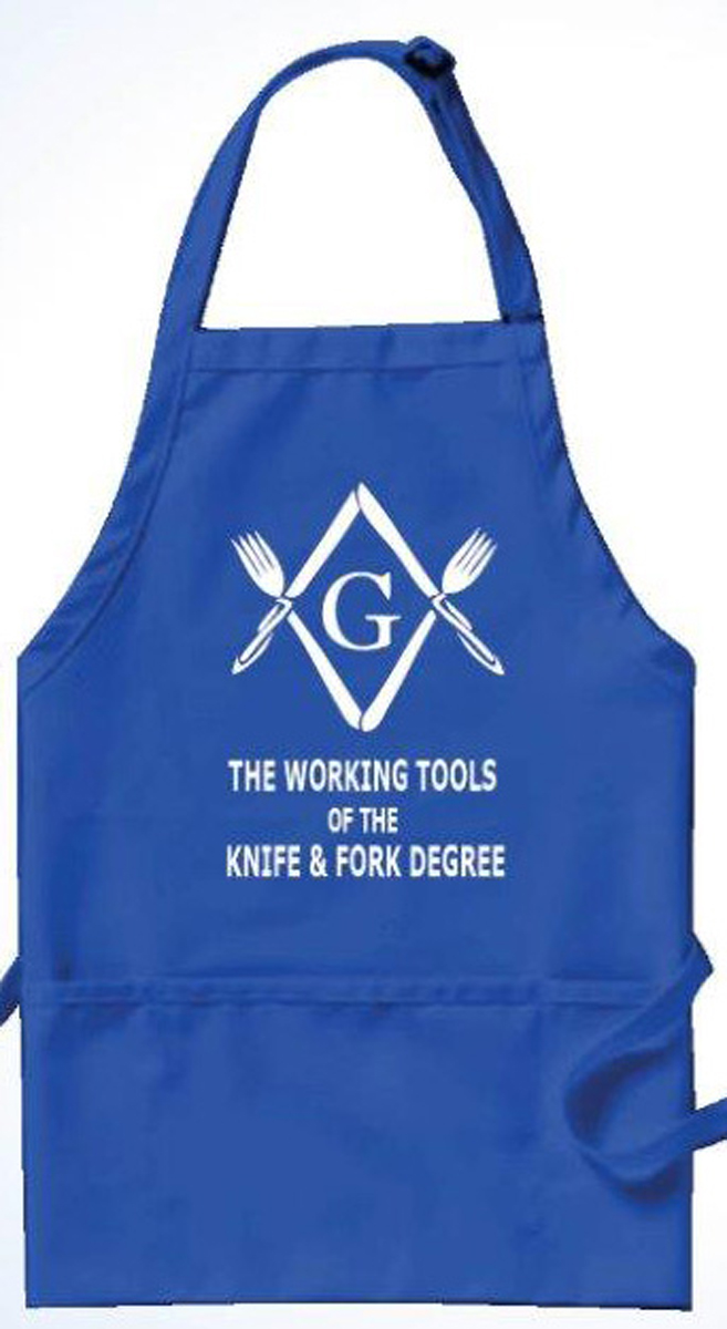 " The Working Tools of the knife and Fork degree" apron
