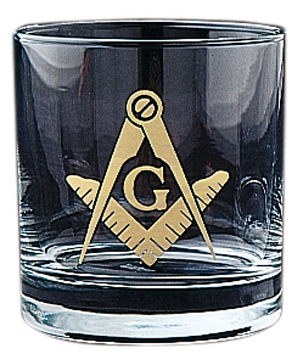 Set of 4 11oz Masonic tumblers