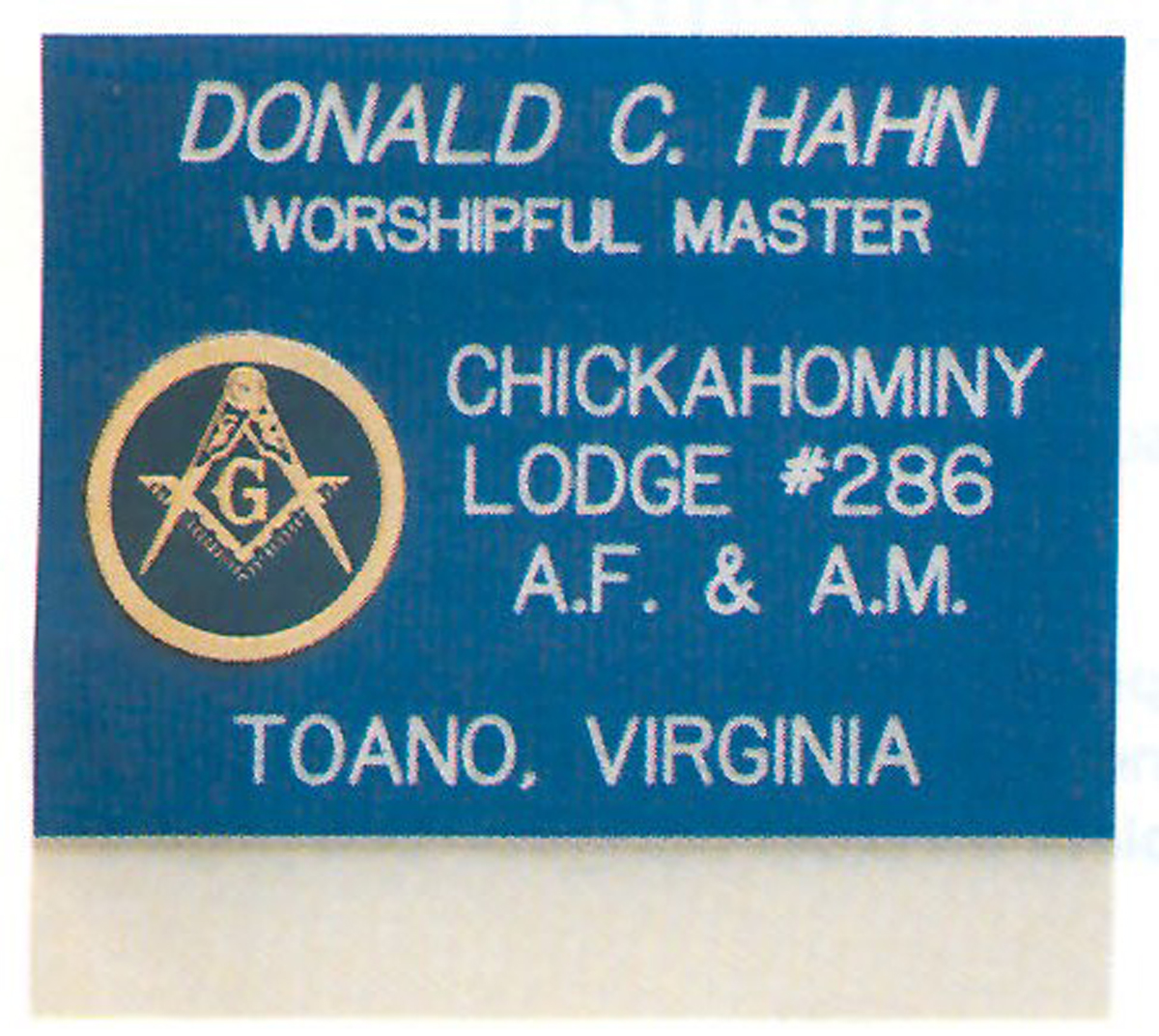 Slip-on Pocket Name Badge w/ Disc Emblem- 3" x 2 3/4"