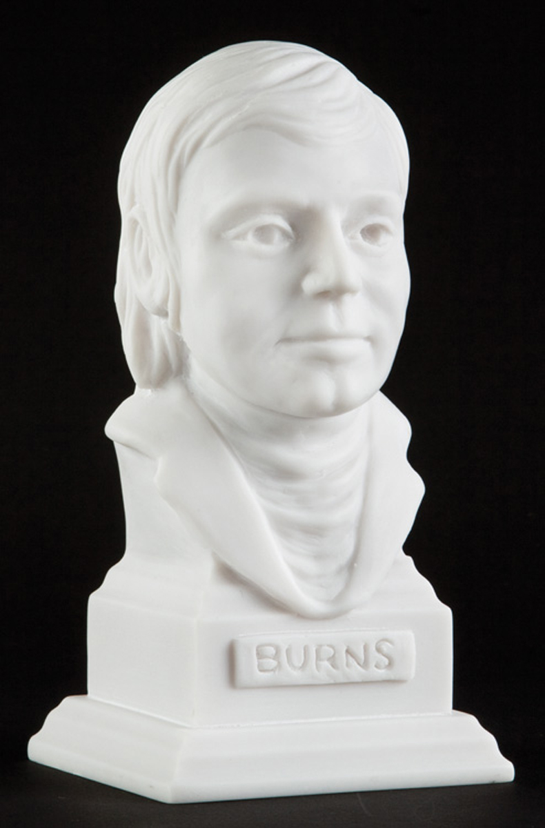 Robert Burns Marble Cast bust 7' High