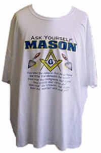 Masonic  "Ask Yourself Mason"  Short Sleeve Tee-Shirt