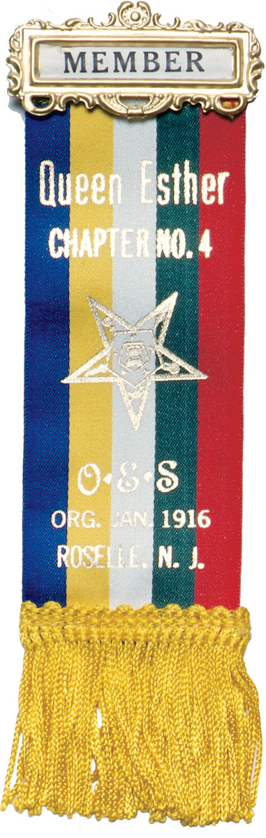 O.E.S. Reversible Badge with stamped emblem