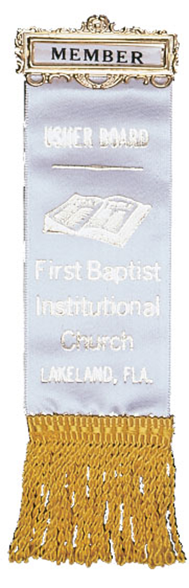 Church Badge with Rayon Bullion Fringe