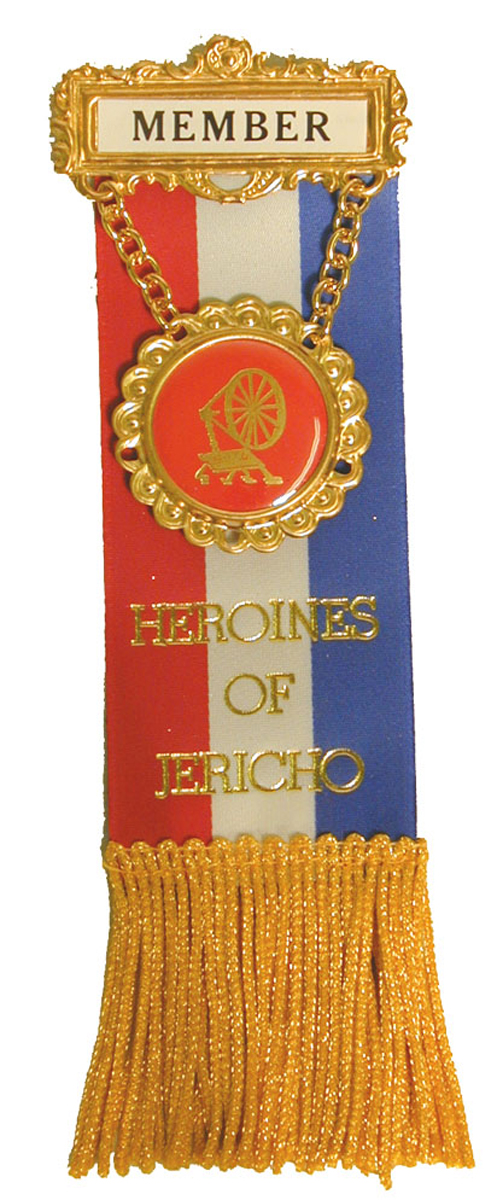  Heroines of Jericho 3 color Reversible Stock Badge with Non-Tarnish Fringe