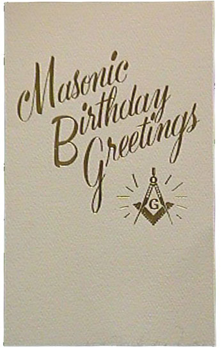 Birthday - Masonic Birthday Card Greetings! (Pk of 25)