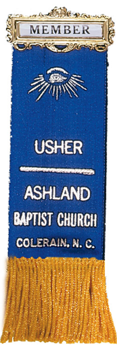 Church Badge with Non-Tarnish Fringe