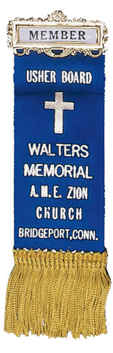 Church Badge with Chainette Fringe