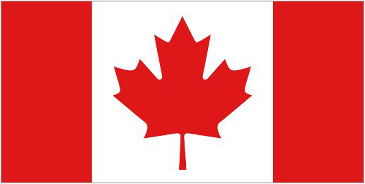 Canadian Indoor Flag 3'X5' Nylon