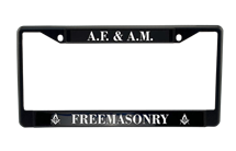 Masonic Black Metal License Plate Frame ***Limited Supply***