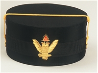 32 degree Hard Crown Black Braid and Gold Cord, Wings Up