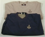 Medium Windshirt - Khaki w/ Navy Masonic Emblem