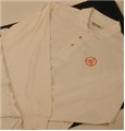 Men's White Long-Sleeve Pique Golf Shirt w/ RAM emblem