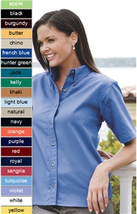 Women's OES Short Sleeve Heavyweight Washed Twill Shirt