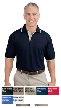 Black/White - XL   ONLY   Masonic Silk Touch Sport Shirt