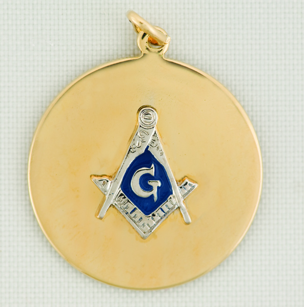 Masonic Charm 7/8" Gold Plate