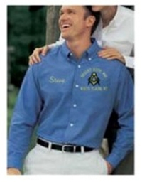  Masonic Blue Lodge Long Sleeve Oxford Shirt