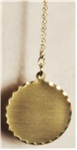 Gold Tone Circle Charm w/ Chain