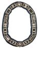Eastern Star Chain Collar with purple lining