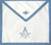  Macoy 14 x 16 inch Cloth Master Mason Aprons with Blue Trim - Individually Sold