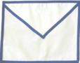 Macoy 14 x 16 inch Cloth Aprons with Blue Trim - Set of 12