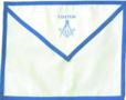 Macoy 14 x 16 inch Cloth Visitor Aprons with Blue Trim - Set of 12