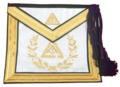 Past Thrice Illustrious Master Apron with wreath and Gold Bullion Embroidery
