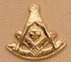 Past Master Lapel Button in gold tone