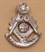 Past Master Lapel Button in 10K WG with diamond