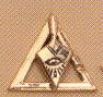 Royal & Select Masters Council Lapel Button in 14K YG and black enamel
