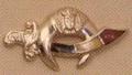 Shrine Lapel Button in 14K YG and color enamel
