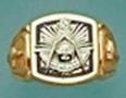 Past Master 14karat Gold Bowed Square Ring