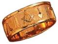 Masonic 14k gold band