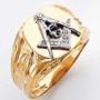 Masonic raided emblem 10k gold ring